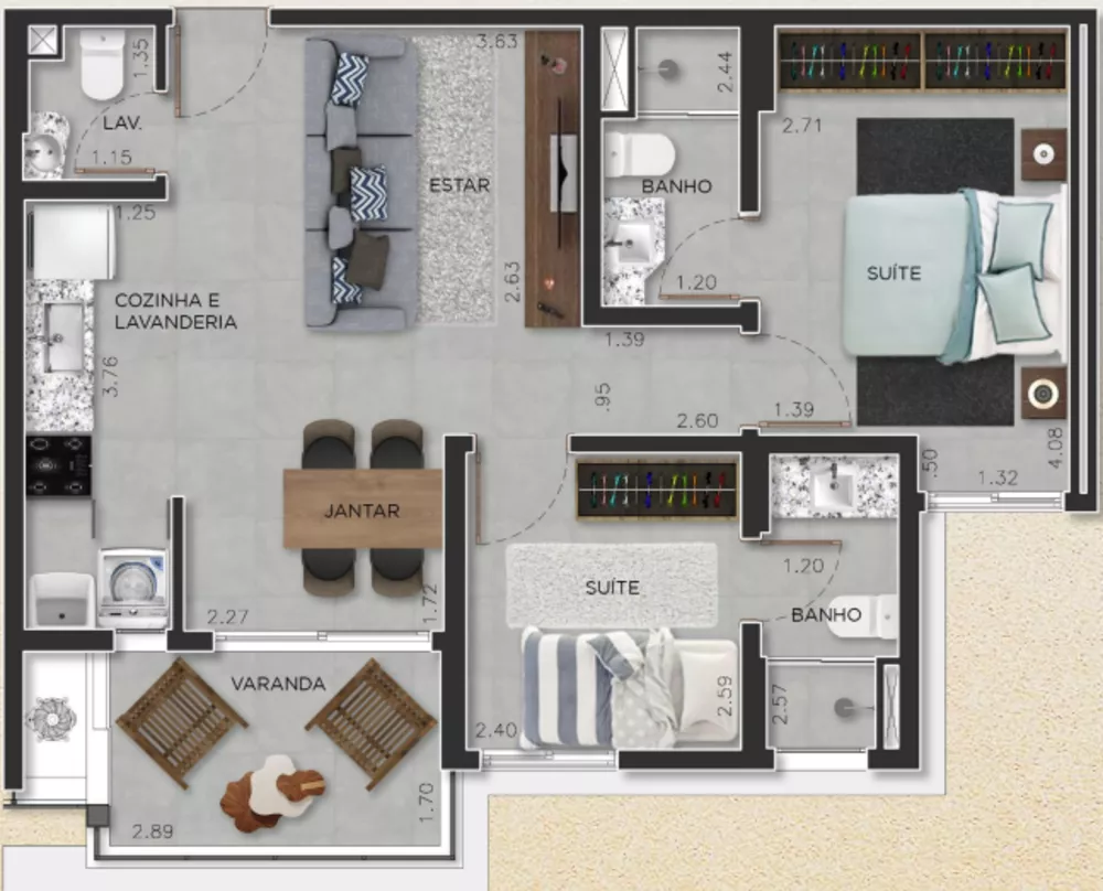 Apartamento à venda com 2 quartos, 61m² - Foto 30