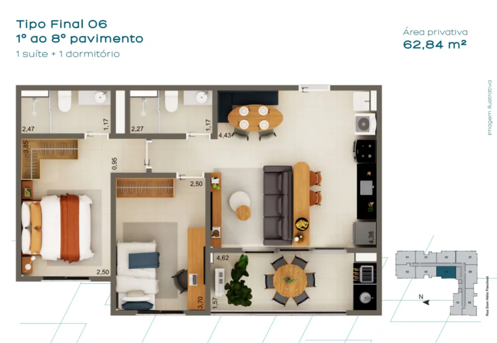 Apartamento, 2 quartos, 62 m² - Foto 16