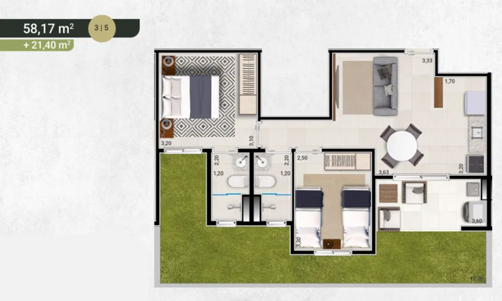 Apartamento, 2 quartos, 56 m² - Foto 5