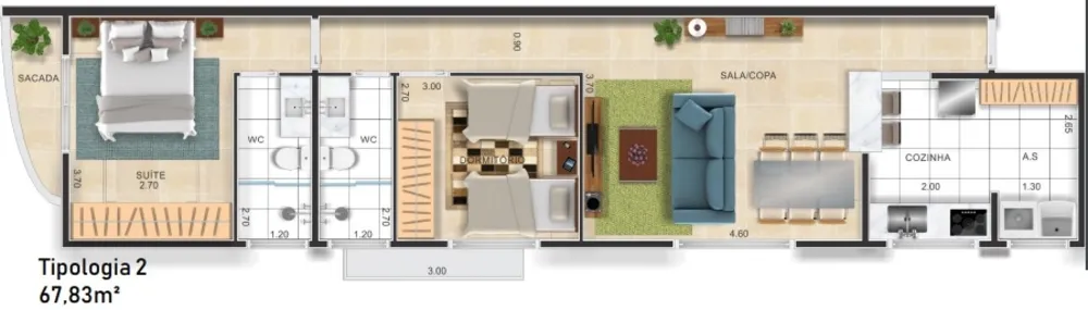 Apartamento, 2 quartos, 69 m² - Foto 7