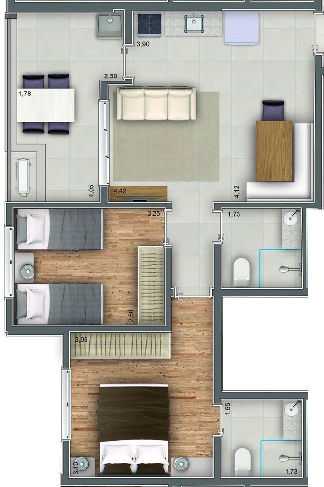 Apartamento à venda com 2 quartos, 60m² - Foto 1