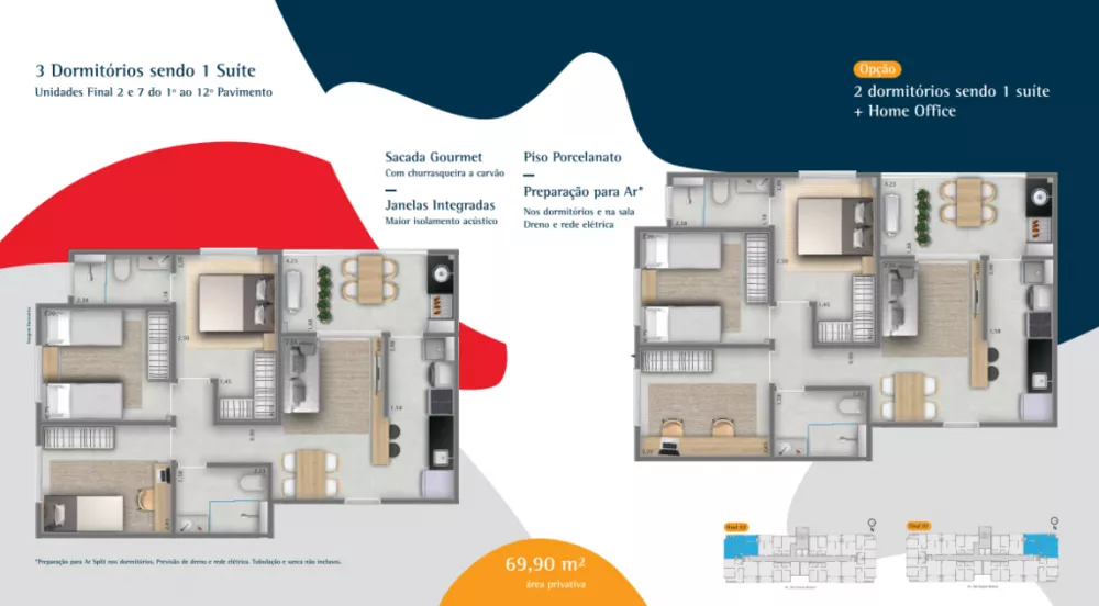 Apartamento à venda com 3 quartos, 69m² - Foto 11