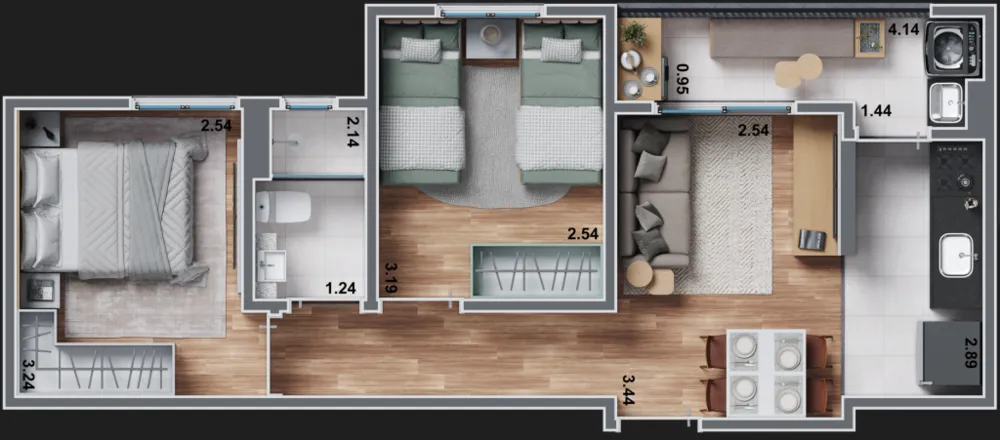 Apartamento, 2 quartos, 70 m² - Foto 8