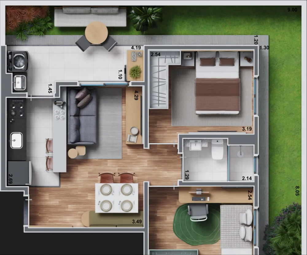 Apartamento, 2 quartos, 70 m² - Foto 3