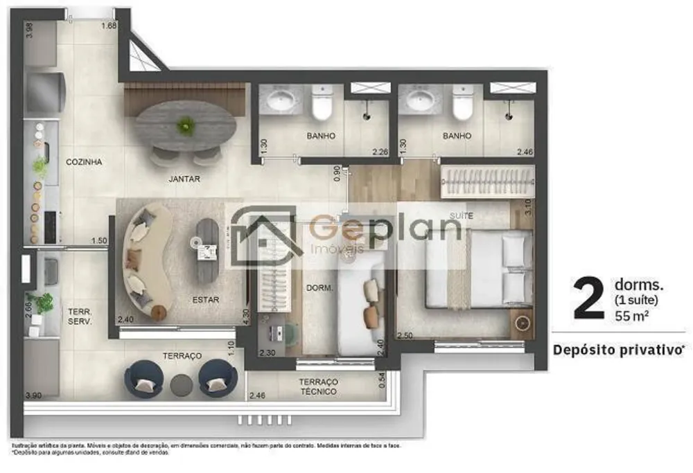 Apartamento, 2 quartos, 55 m² - Foto 11