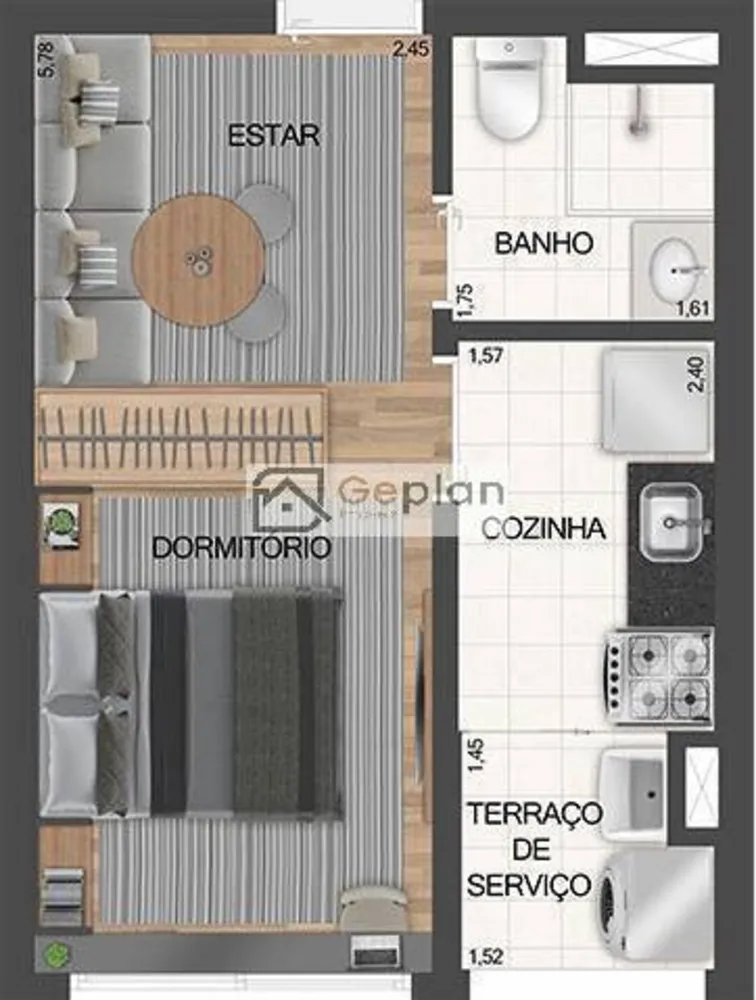 Apartamento, 1 quarto - Foto 10