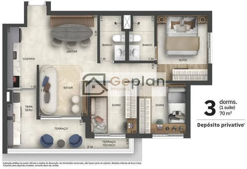 Apartamento, 2 quartos, 70 m² - Foto 11