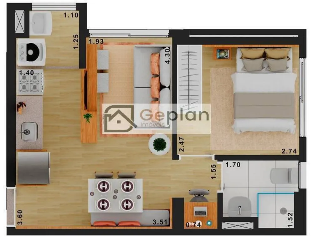 Apartamento, 1 quarto, 31 m² - Foto 5