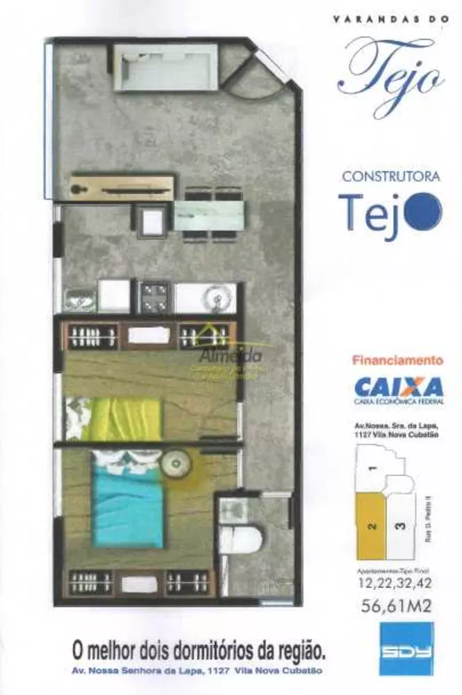 Apartamento à venda com 2 quartos, 56m² - Foto 4