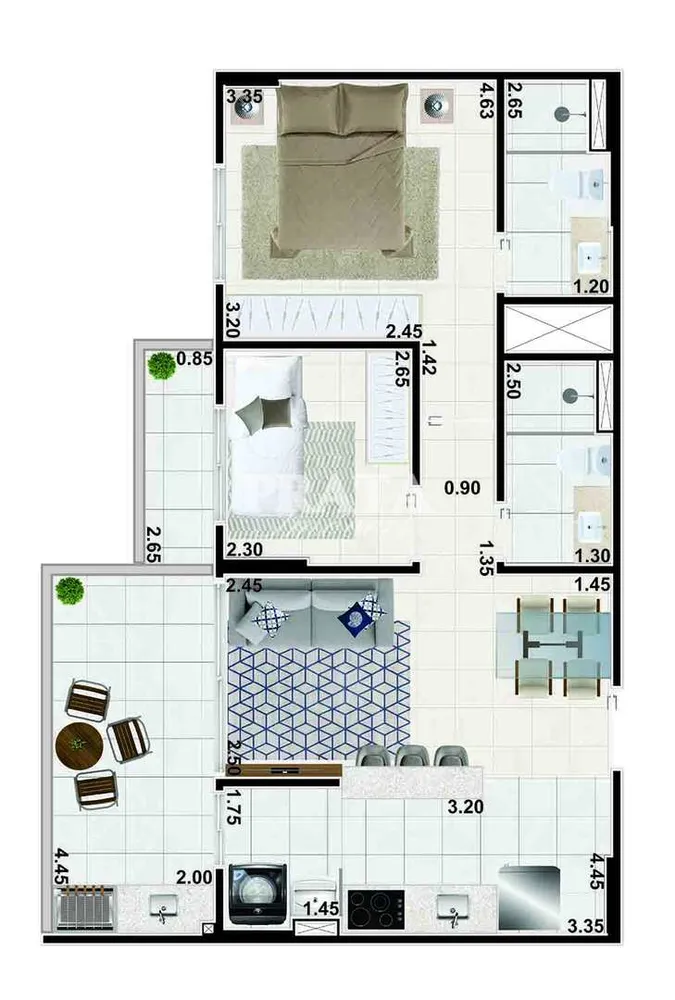 Apartamento, 2 quartos, 66 m² - Foto 9