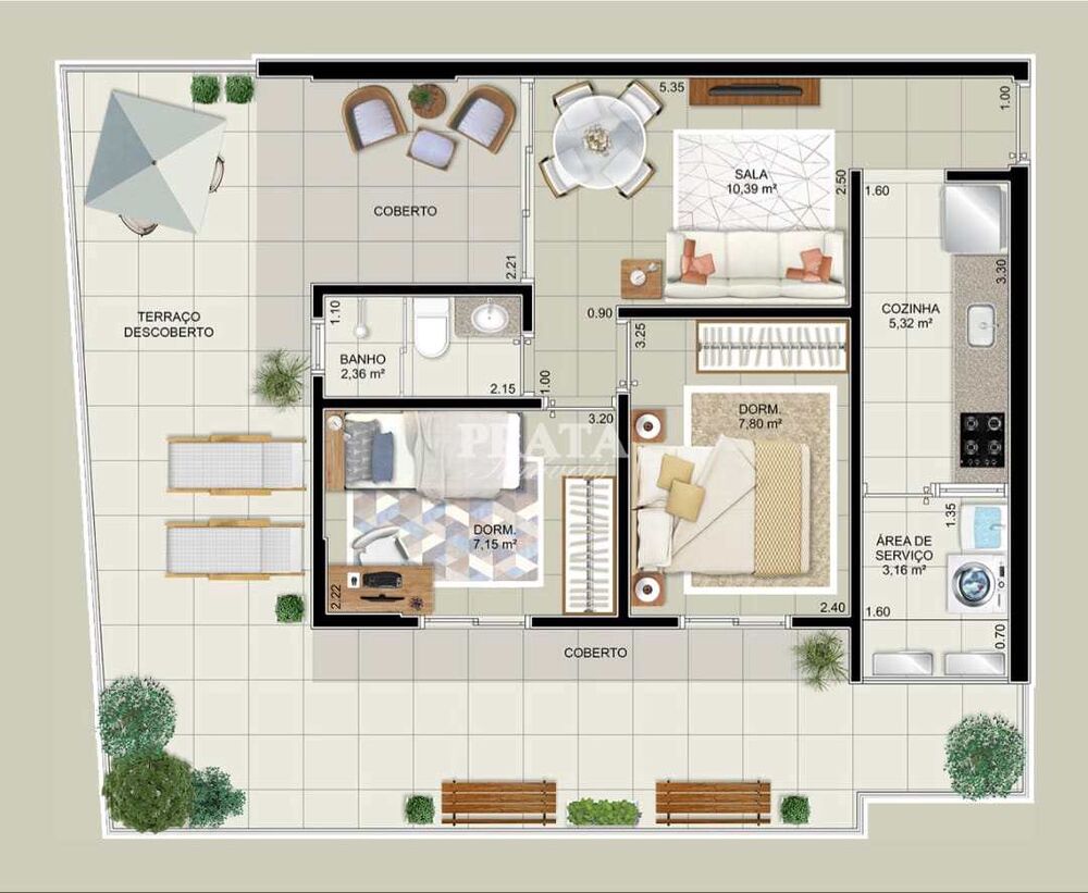 Apartamento, 2 quartos, 54 m² - Foto 3