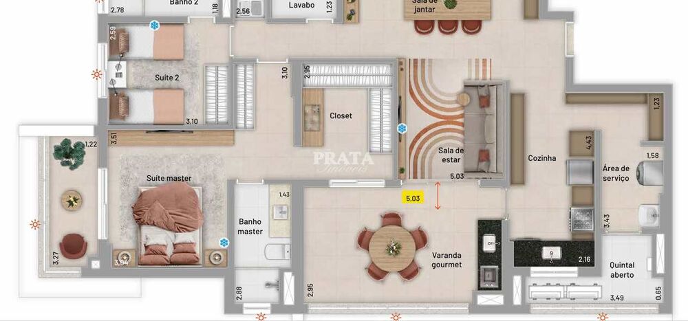 Apartamento, 3 quartos, 96 m² - Foto 3