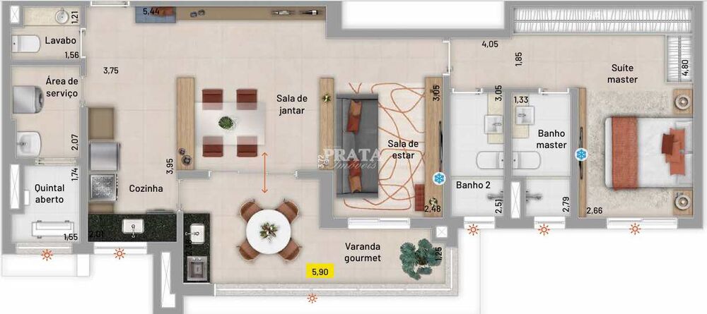 Apartamento, 3 quartos, 96 m² - Foto 6