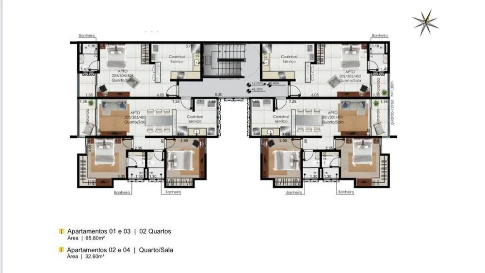 Apartamento, 1 quarto, 58 m² - Foto 2