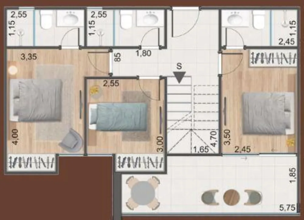 Cobertura, 3 quartos, 155 m² - Foto 7