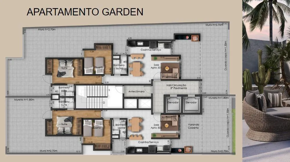 Apartamento, 2 quartos, 123 m² - Foto 2