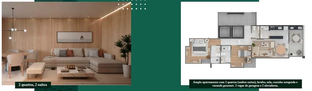 Apartamento, 2 quartos, 80 m² - Foto 3