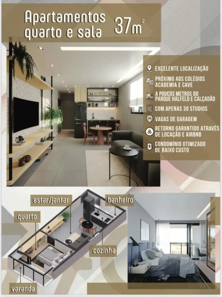 Apartamento, 1 quarto, 37 m² - Foto 2