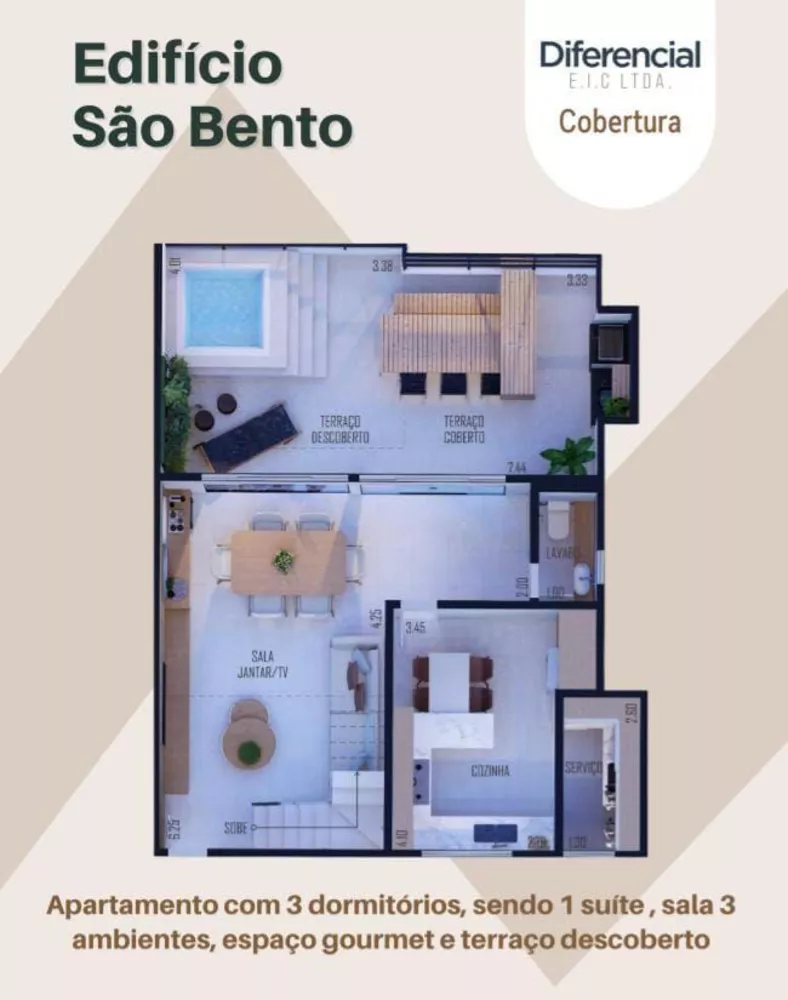 Cobertura à venda com 3 quartos, 157m² - Foto 4