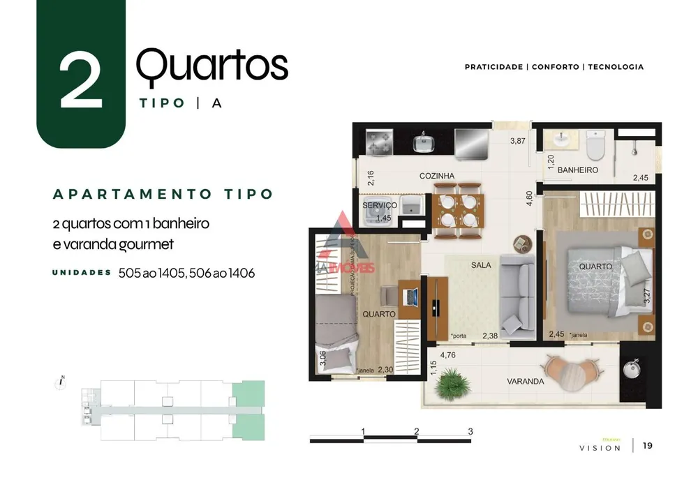 Apartamento, 2 quartos - Foto 11