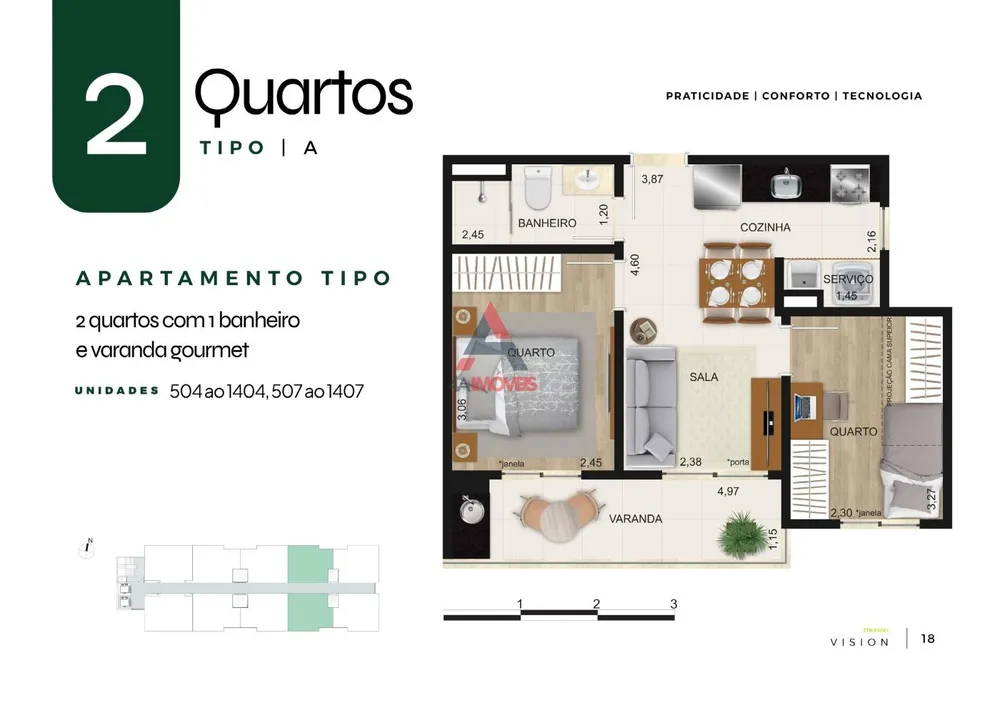 Apartamento, 2 quartos - Foto 10