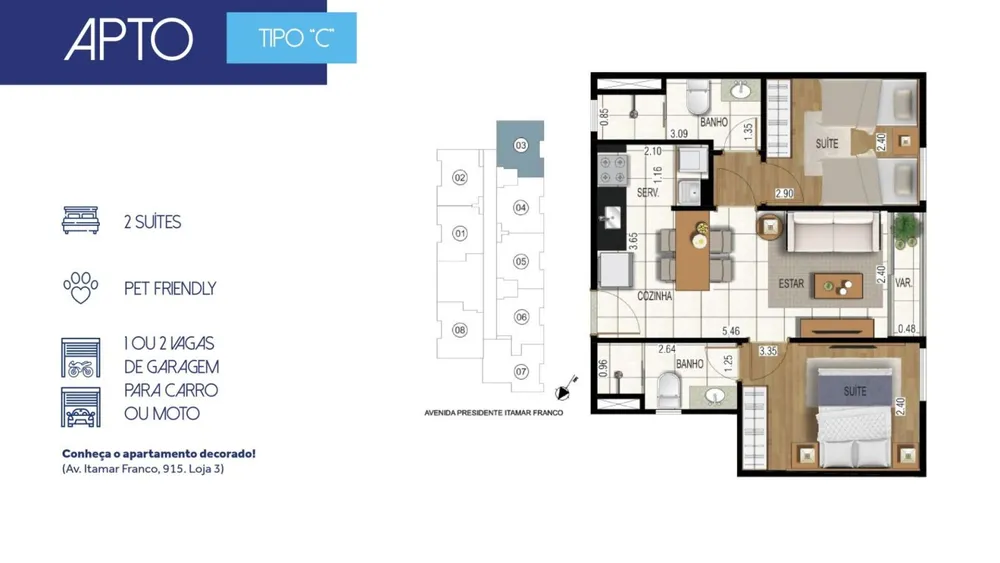 Apartamento, 2 quartos, 50 m² - Foto 10