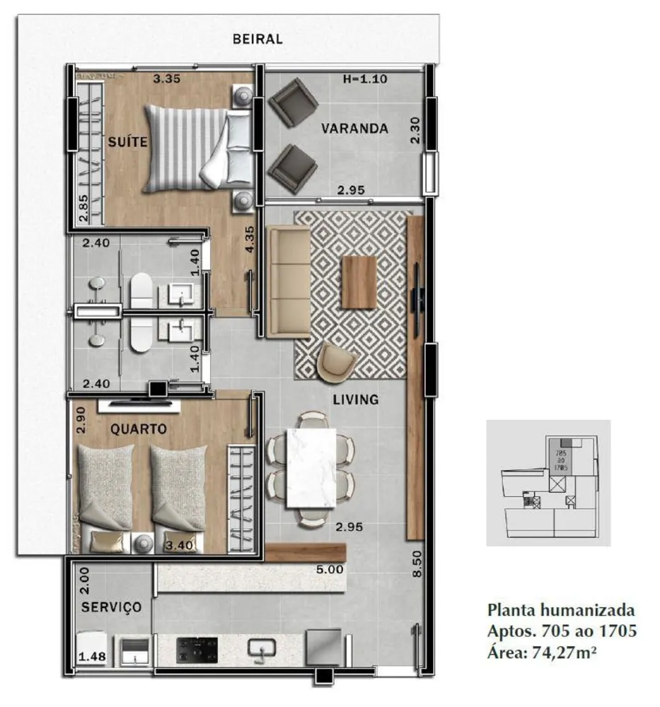 Apartamento, 2 quartos, 61 m² - Foto 18
