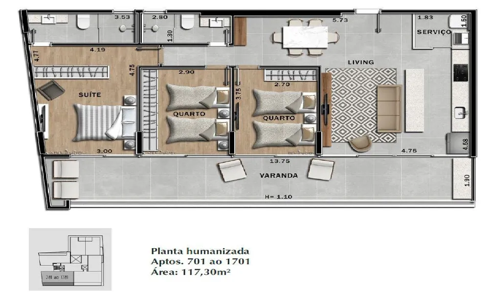 Apartamento, 3 quartos, 95 m² - Foto 12
