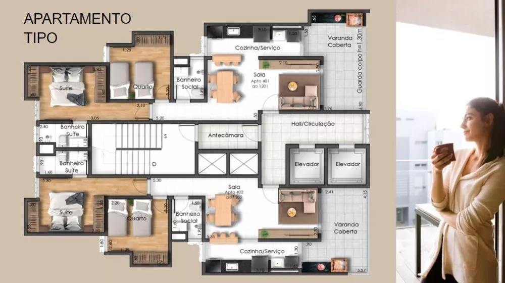 Apartamento à venda com 2 quartos, 78m² - Foto 3