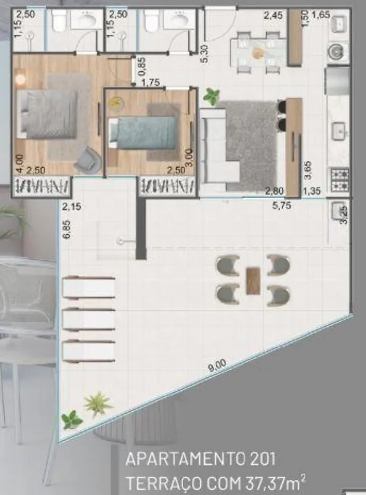 Apartamento, 2 quartos, 90 m² - Foto 12