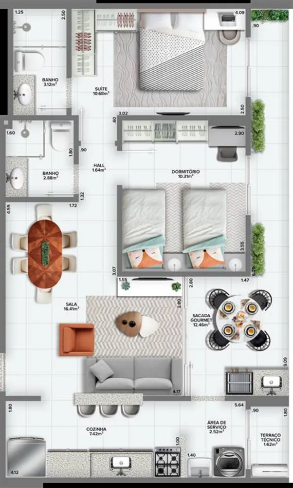 Apartamento, 2 quartos, 76 m² - Foto 8
