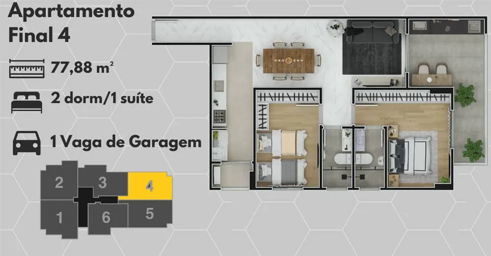 Apartamento, 2 quartos, 78 m² - Foto 6