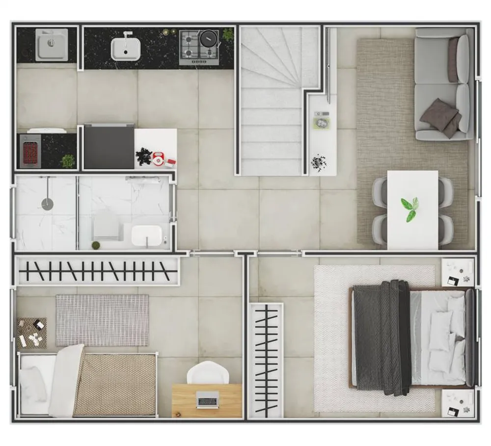Casa de Condomínio, 2 quartos - Foto 6