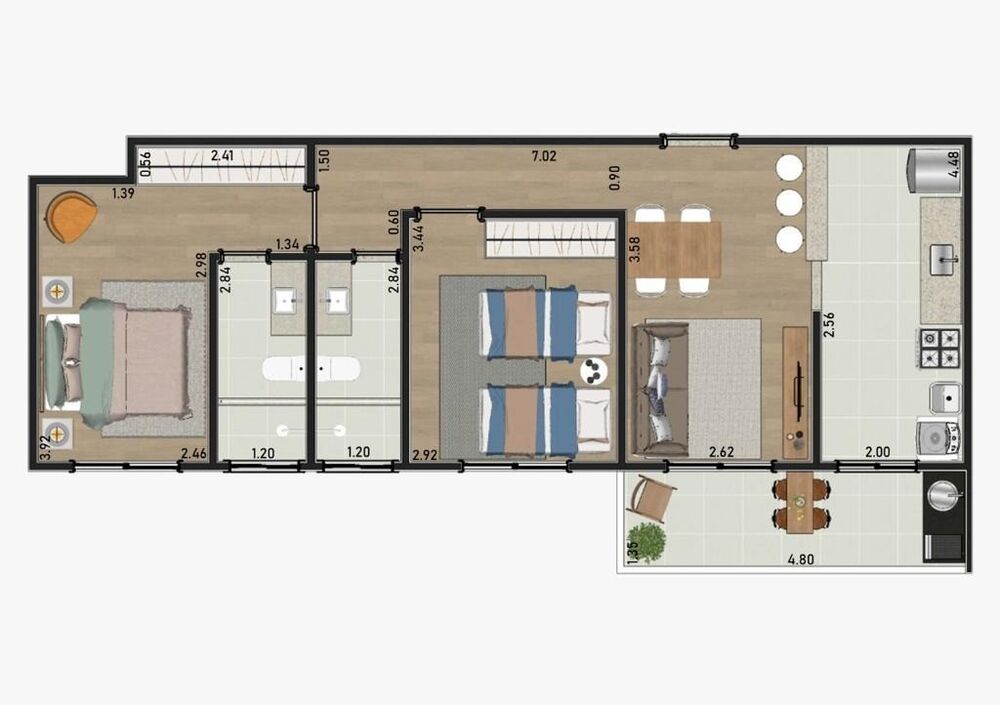 Apartamento, 2 quartos, 70 m² - Foto 9
