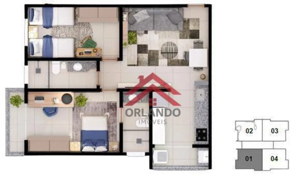 Apartamento, 2 quartos, 56 m² - Foto 4