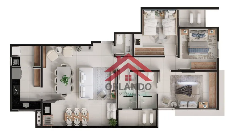 Apartamento, 3 quartos, 84 m² - Foto 3