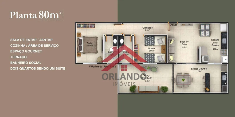 Apartamento, 2 quartos, 50 m² - Foto 3