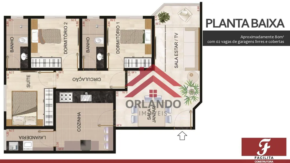 Apartamento, 3 quartos, 76 m² - Foto 2