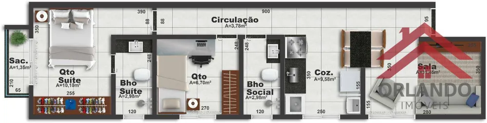 Apartamento, 2 quartos, 50 m² - Foto 4
