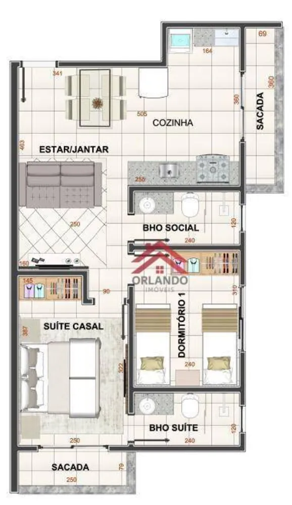 Apartamento, 2 quartos, 50 m² - Foto 3