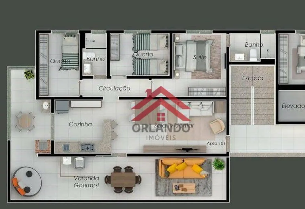Apartamento, 3 quartos, 108 m² - Foto 2