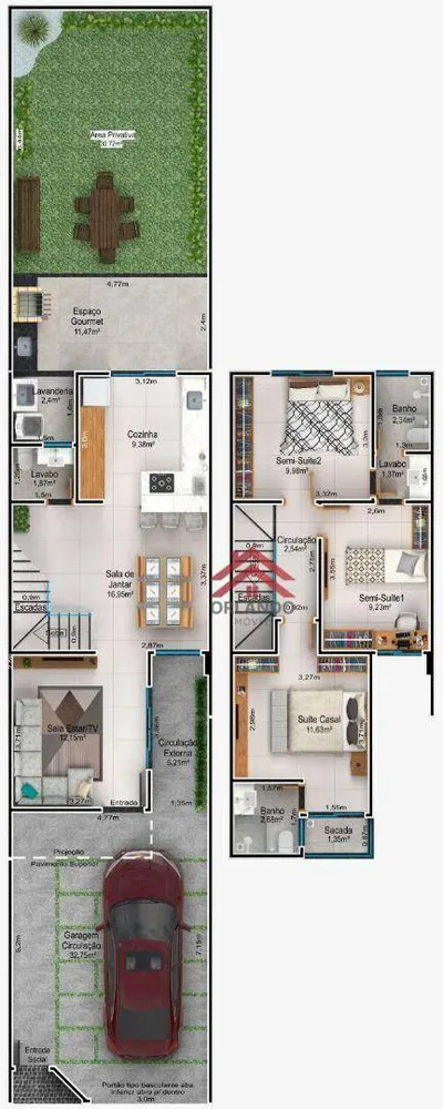 Sobrado, 3 quartos, 102 m² - Foto 2