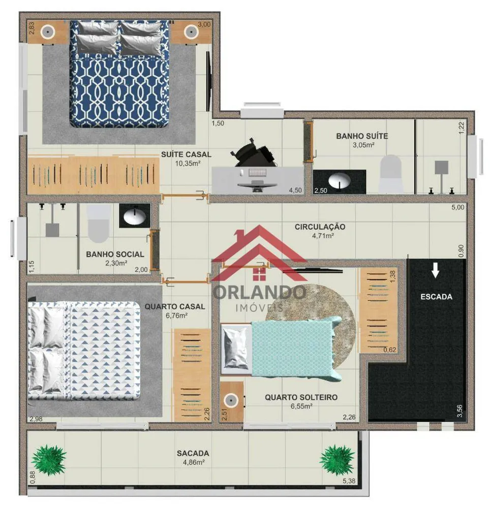 Sobrado, 3 quartos, 94 m² - Foto 4