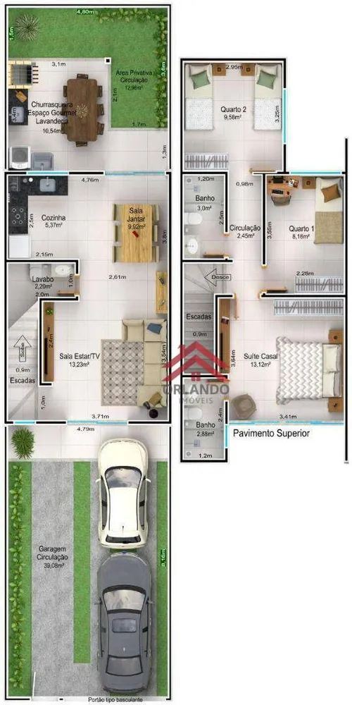 Sobrado, 3 quartos, 103 m² - Foto 2