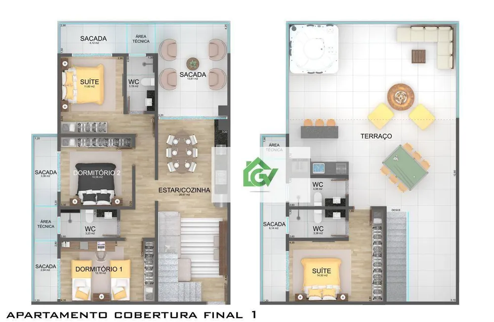 Cobertura, 4 quartos, 195 m² - Foto 5