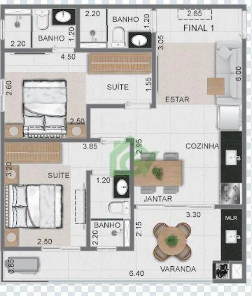 Apartamento, 2 quartos, 65 m² - Foto 5