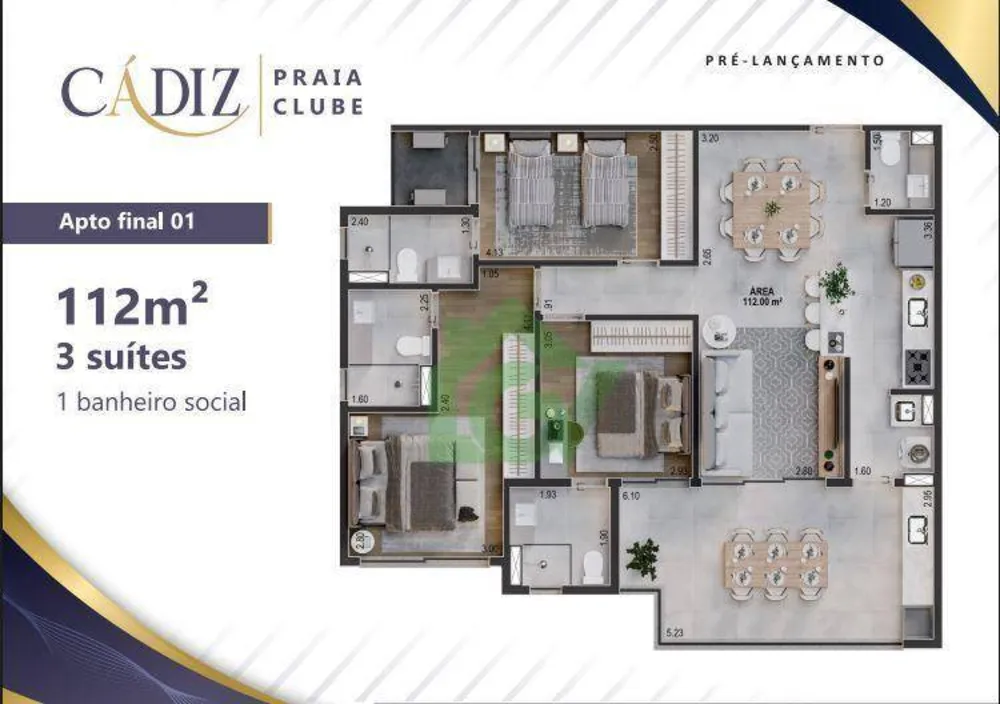 Apartamento, 3 quartos, 123 m² - Foto 3