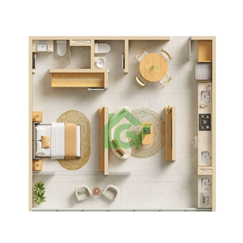 Apartamento, 1 quarto, 48 m² - Foto 7