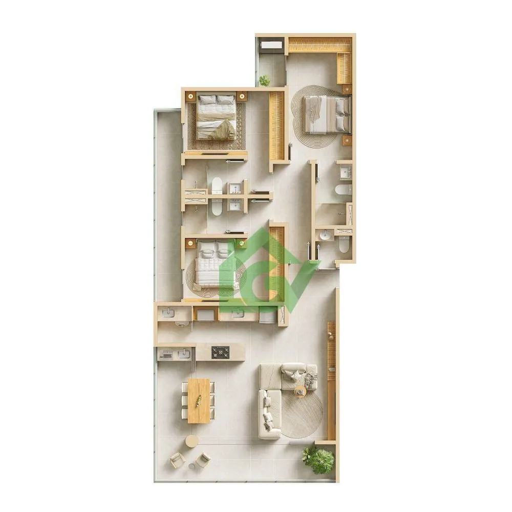 Apartamento, 1 quarto, 48 m² - Foto 2