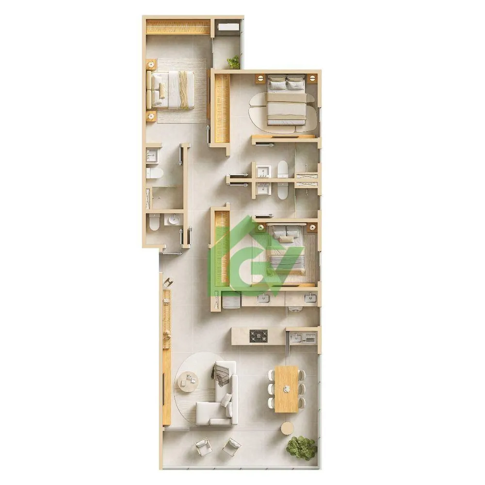 Apartamento, 1 quarto, 48 m² - Foto 6